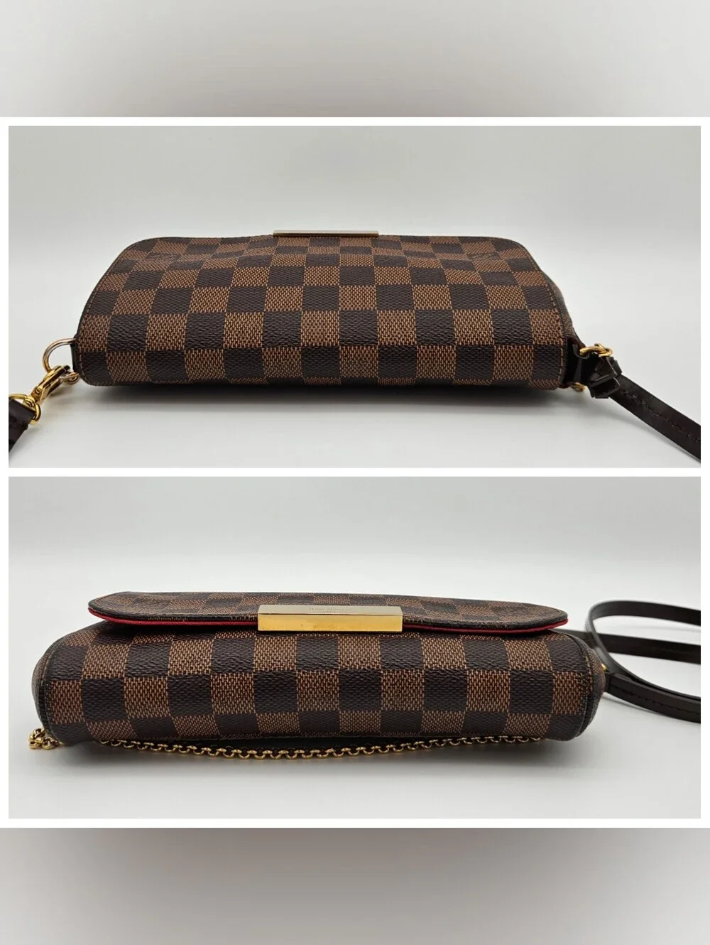 Authentic Louis Vuitton Damier Ebene Favorite #4414M